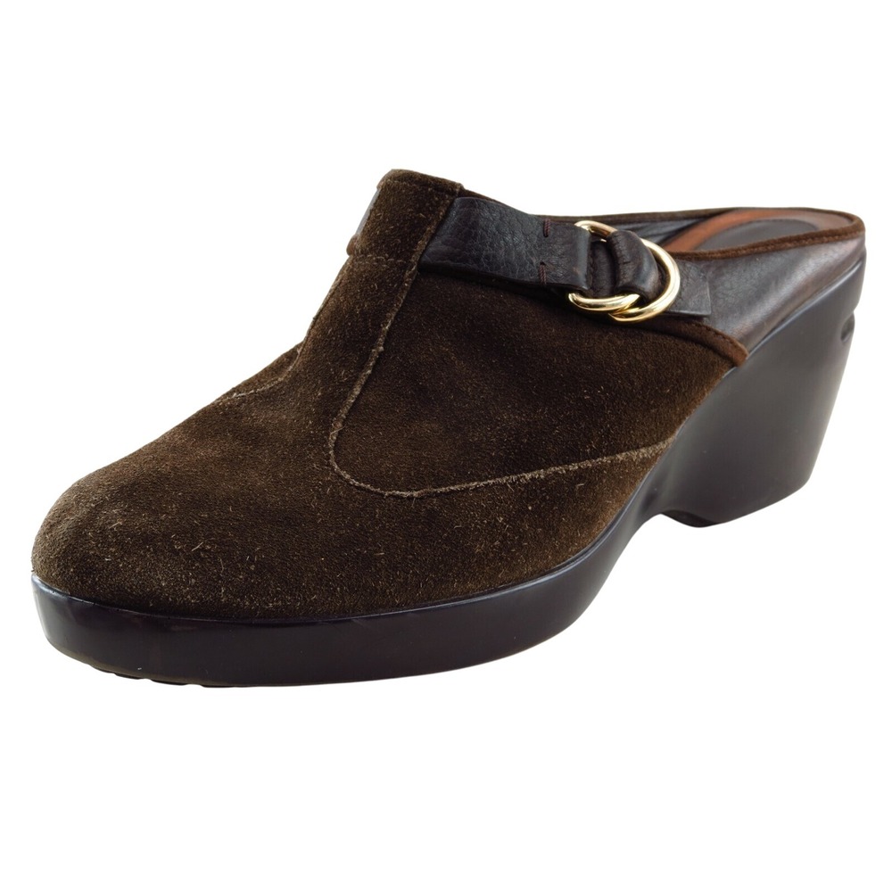 Cole Haan Mules Brown Leather Women Shoes‎ Size 7.5 Medium